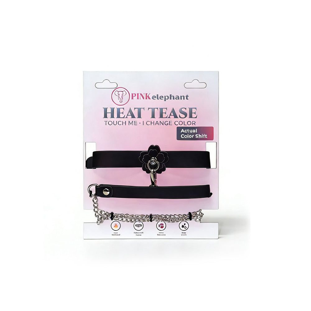 Heat Tease Flower Collar Black/Pink