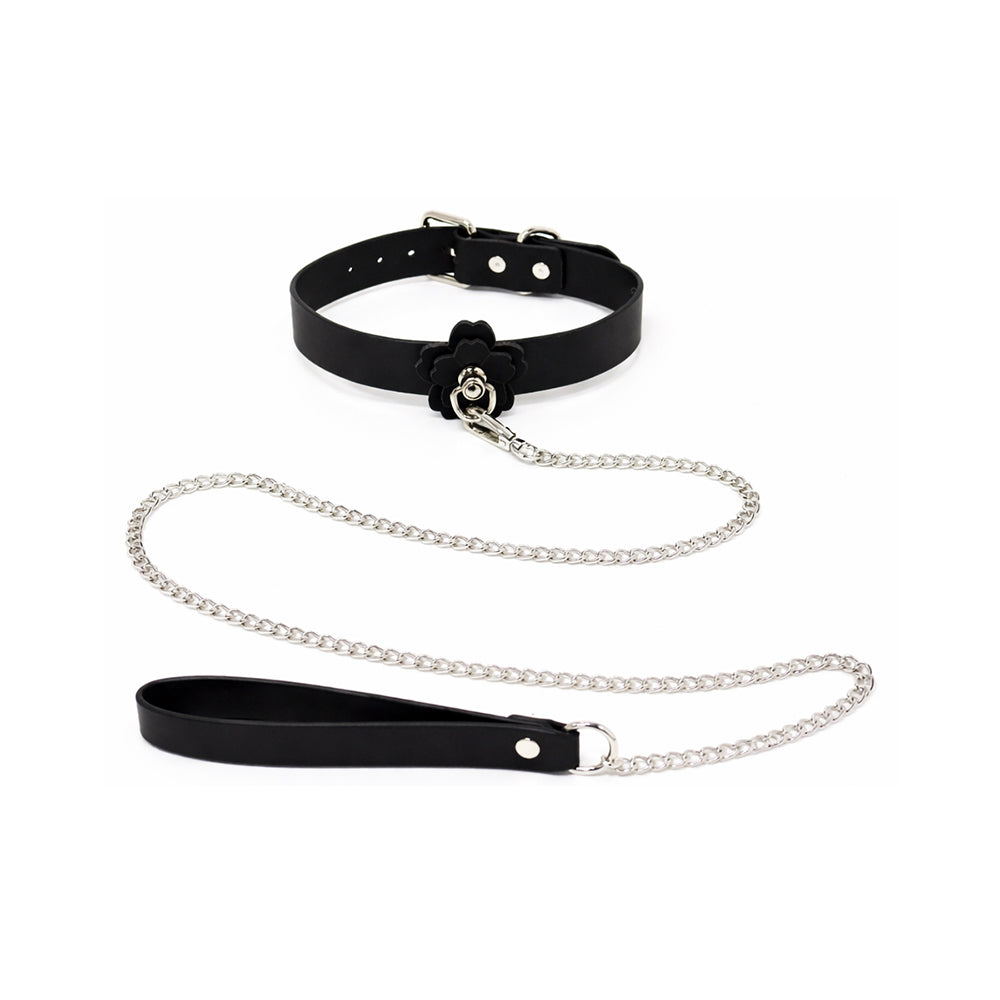 Heat Tease Flower Collar Black/Pink