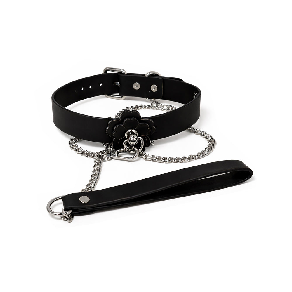 Heat Tease Flower Collar Black/Pink
