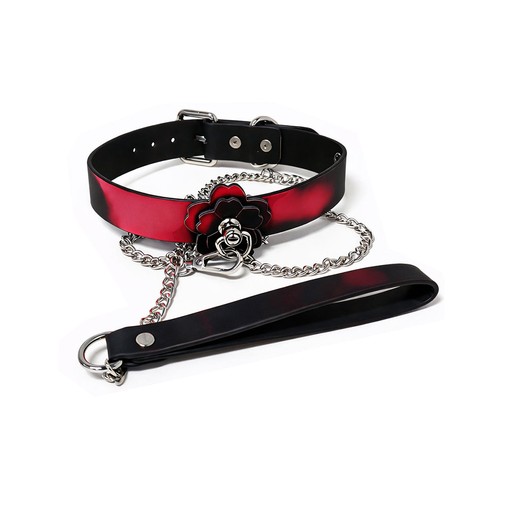 Heat Tease Flower Collar Black/Pink