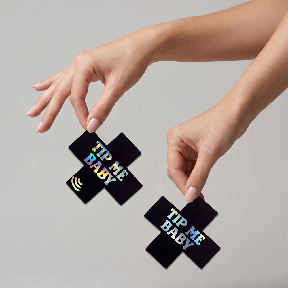 Neva Nude Tip Me Baby Holographic X Smart NFC Pasties