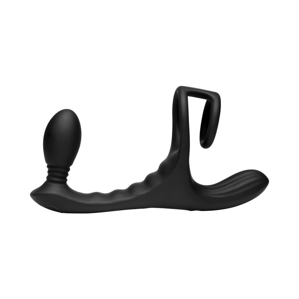 JOCK Enhancers Triple Rush Vibrating C-Ring&Anal Plug w/ Remote