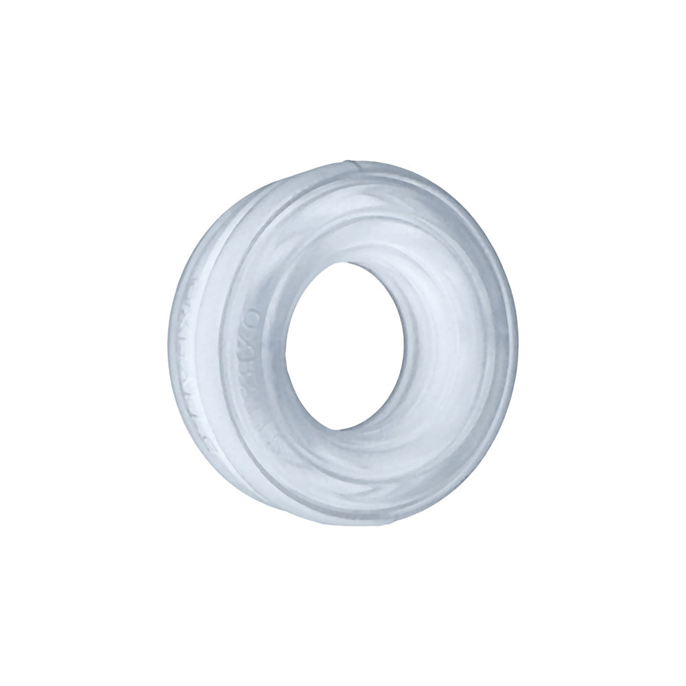 Hunkyjunk Roto Grooved Gripper-Ribbed Cockring Clear Steam