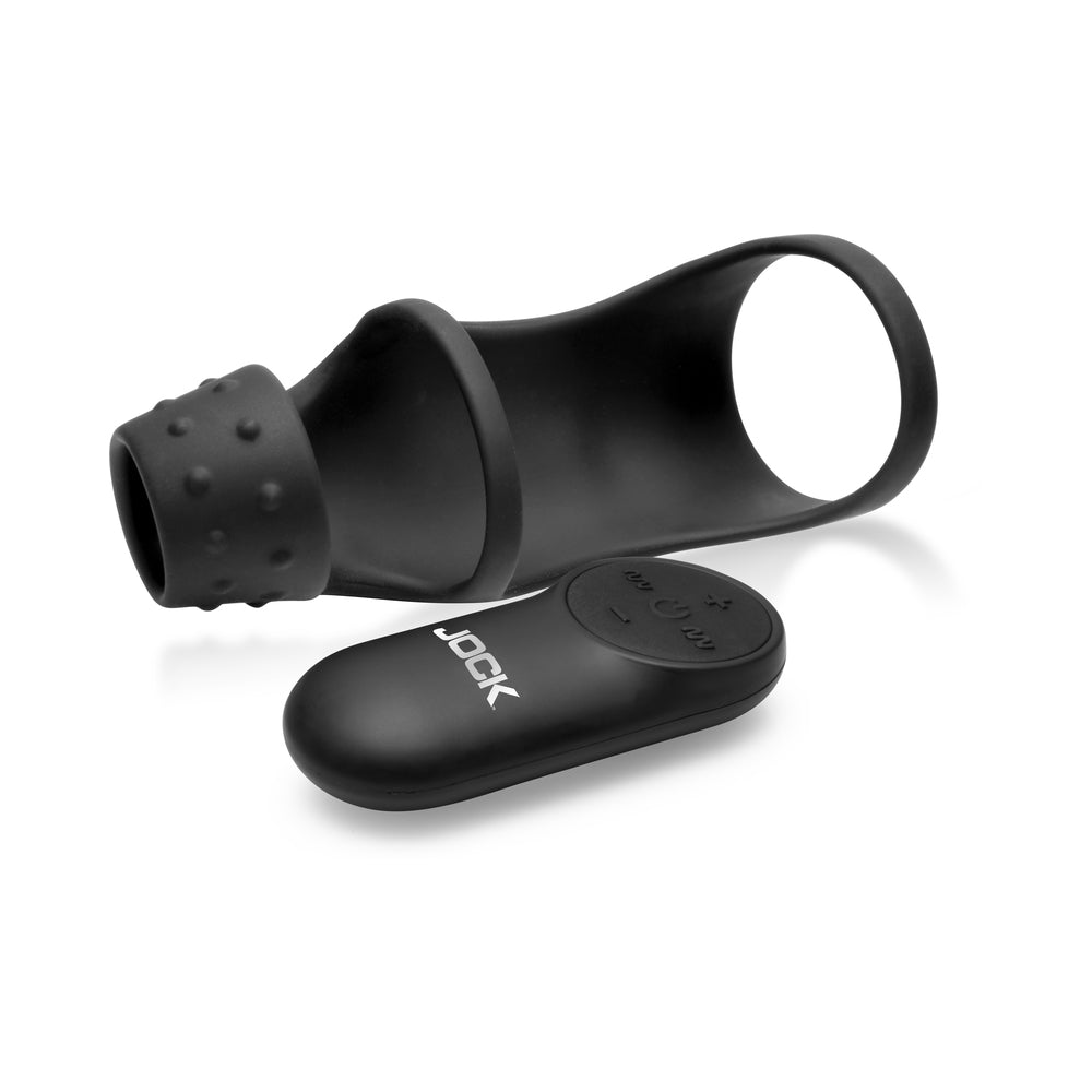 JOCK Enhancers Rush Vibrating Penis Sleeve C-Ring with Remote