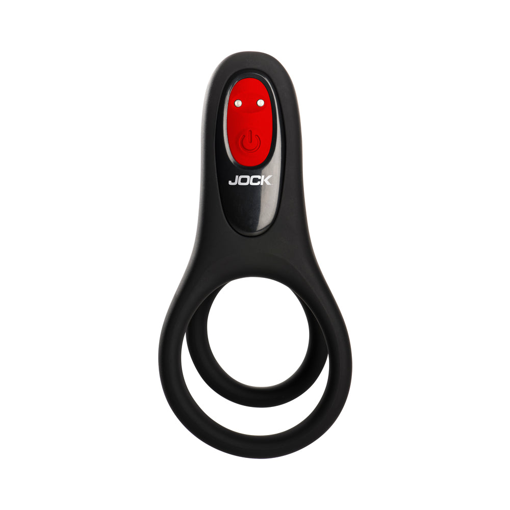 JOCK Enhancers Hard-On Vibrating Silicone C-Ring w /Clit Stim