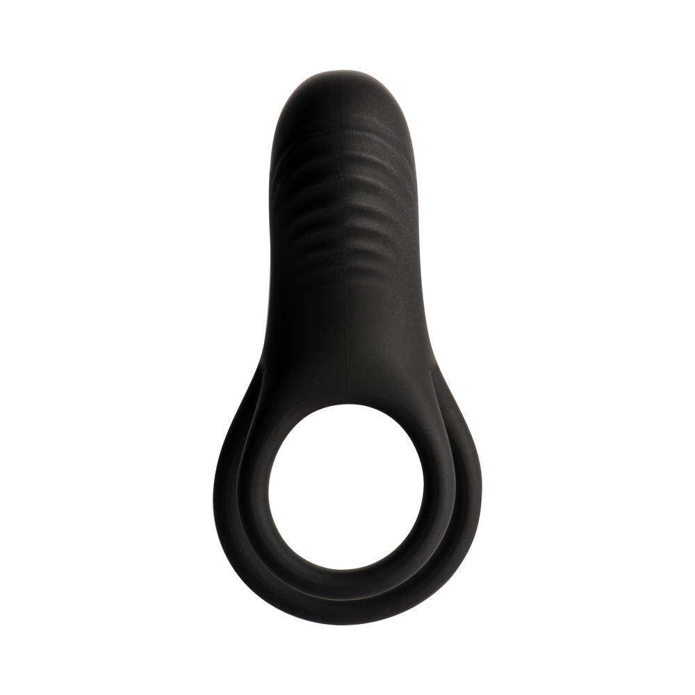 JOCK Enhancers Hard-On Vibrating Silicone C-Ring w /Clit Stim