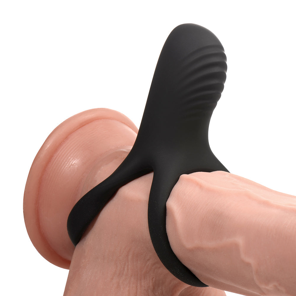 JOCK Enhancers Hard-On Vibrating Silicone C-Ring w /Clit Stim
