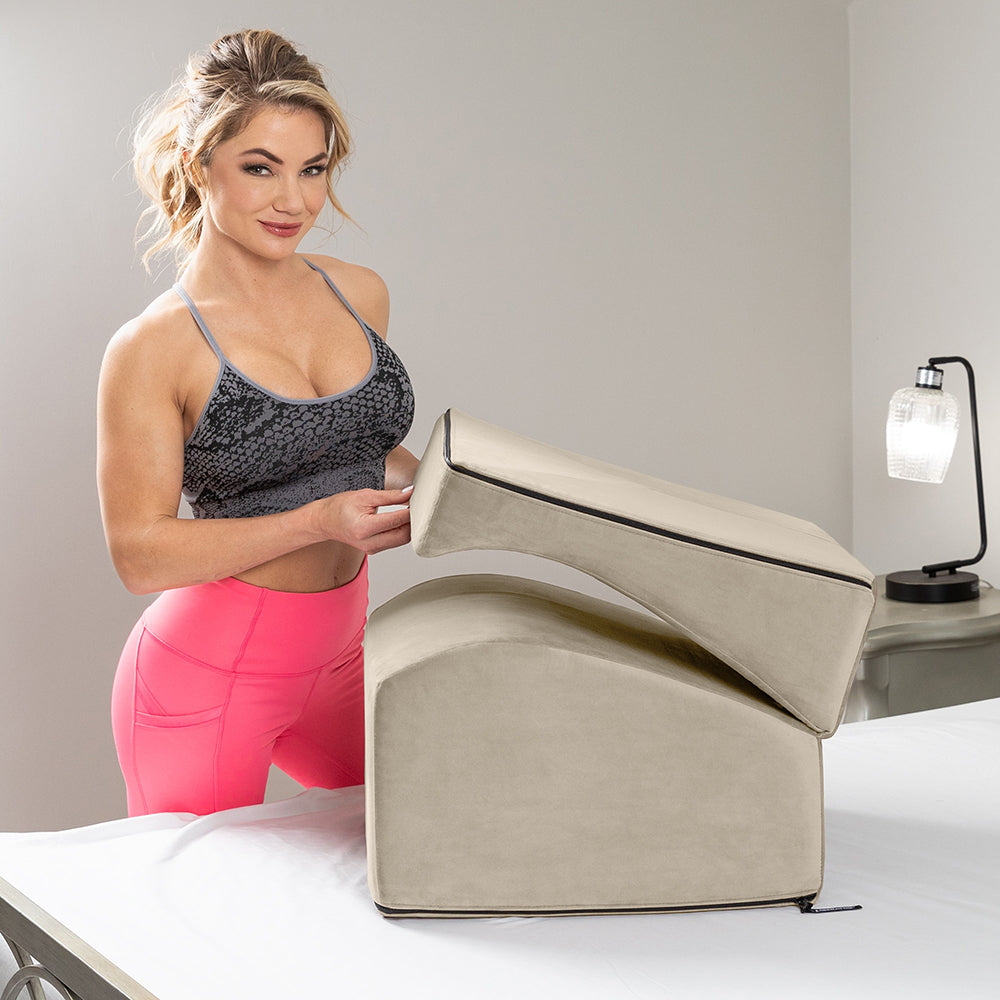 Liberator Flip Ramp Sex Positioning Pillow with Slip Cover Lush Cream