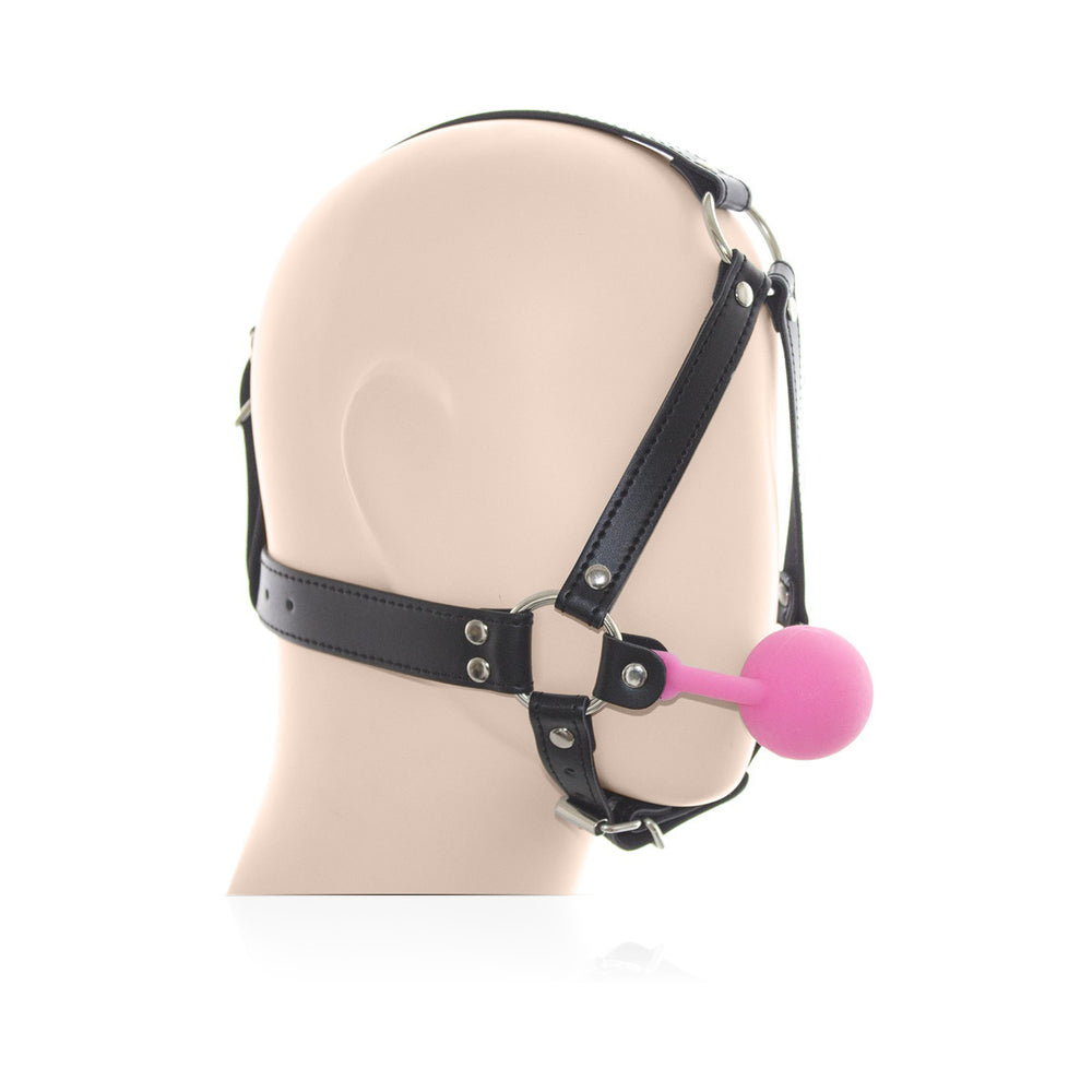 Ple''sur Face Harness Ball Gag Pink