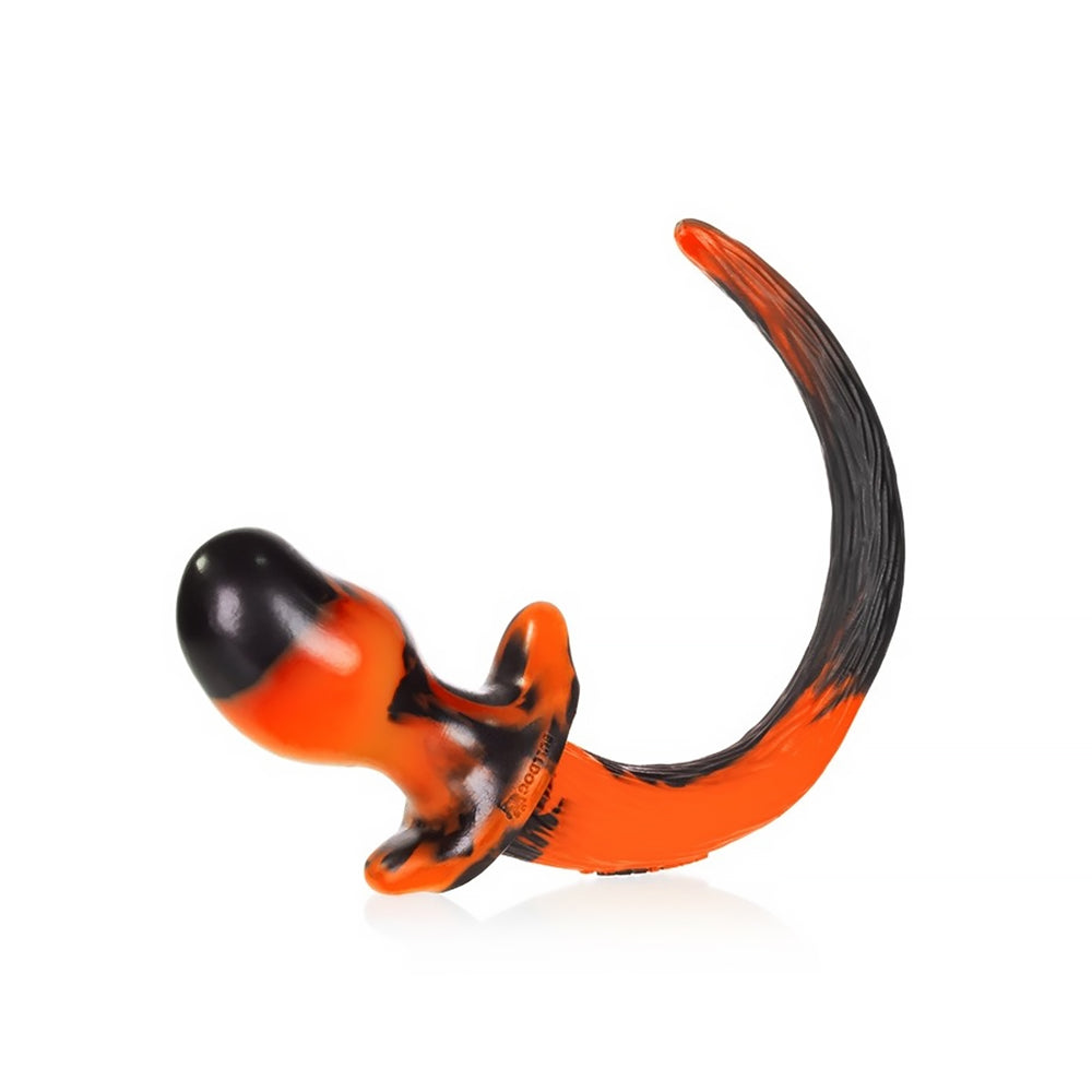Oxballs Beagle Puppy Tail Buttplug Acid Yellow Swirl Medium