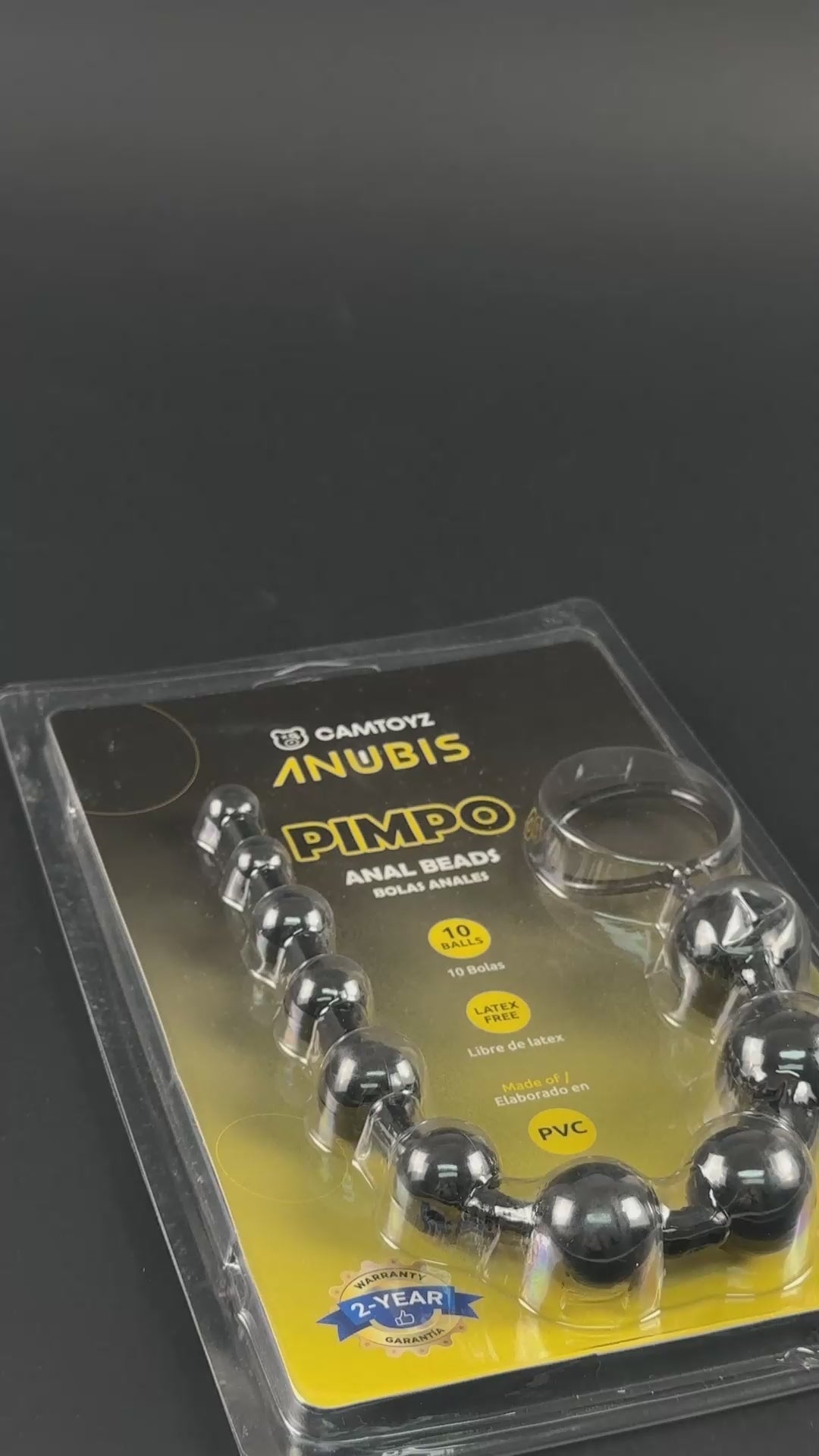 Camtoyz Black Pimpo Anal Beads