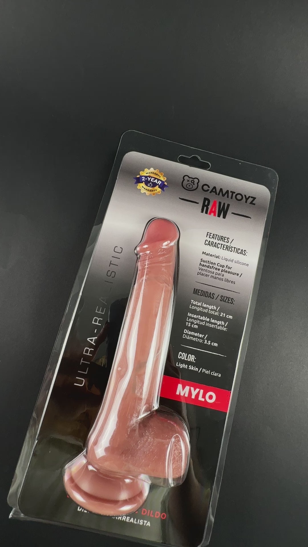 Camtoyz Raw Mylo Ultra-Realistic 8 in. Dildo