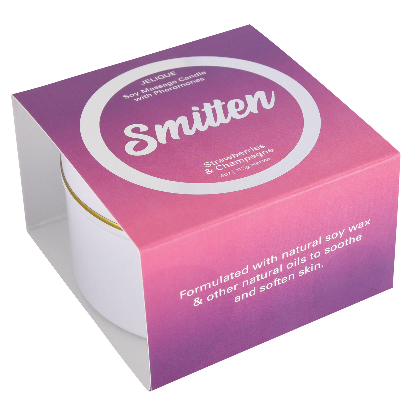 MOOD CANDLES PHEROMONE SOY MASSAGE CANDLES STRAWBERRY & CHAMPAGNE 4OZ